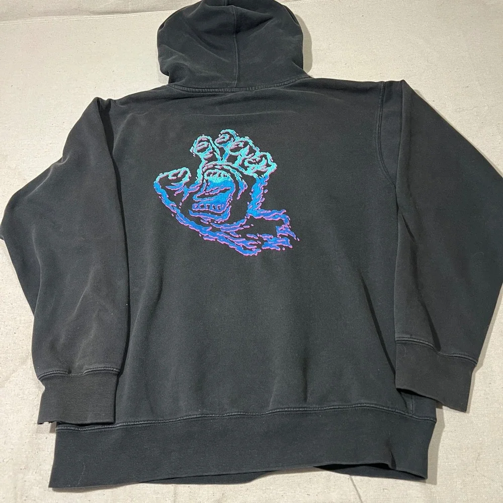 Santa‎ Cruz Screaming Hand Hoodie Sweatshirt Black Independent Trading *M - FLAW